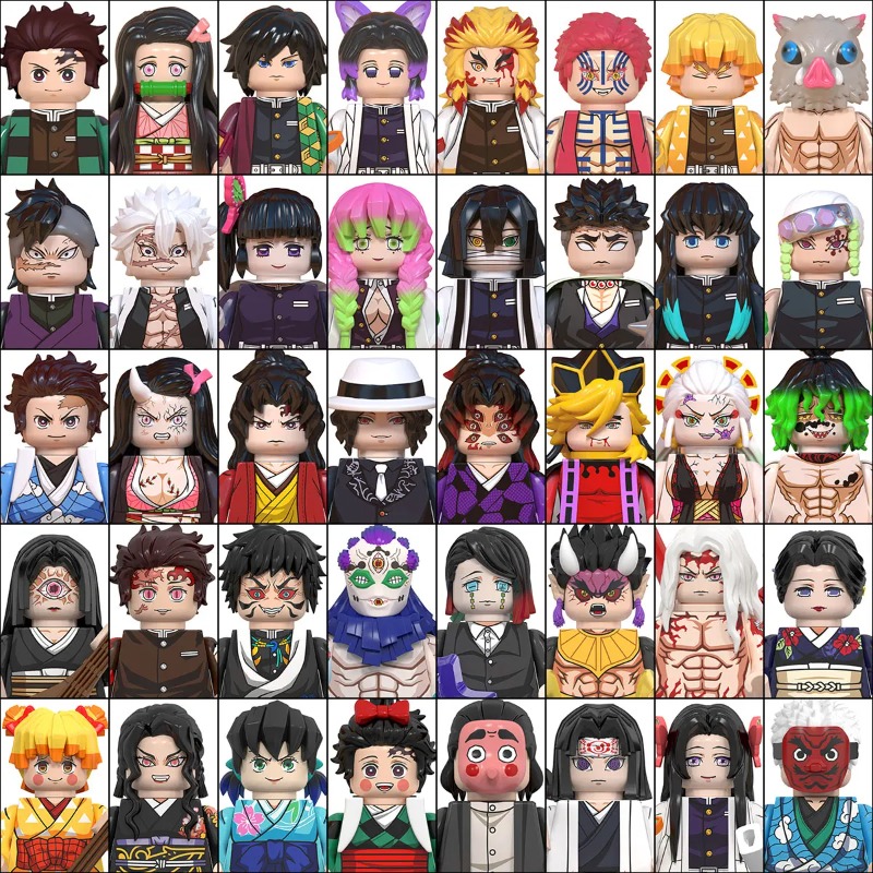 Lego Building Blocks - Demon Slayer Building Block Minifigures 50PCS