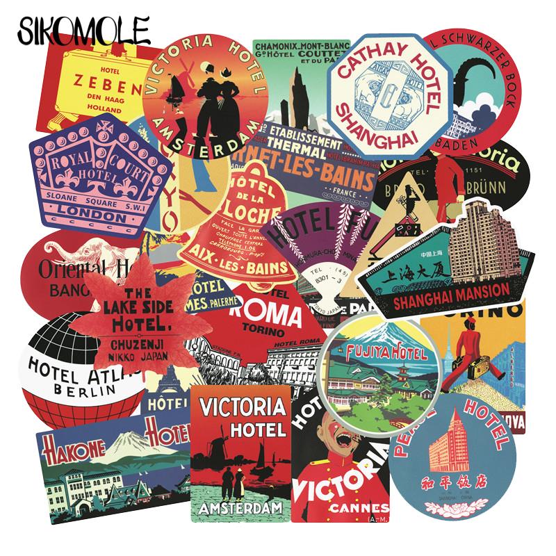Kids Toys Brands - 10/30/56PCS Cool Travel Retro Stickers Aesthetic