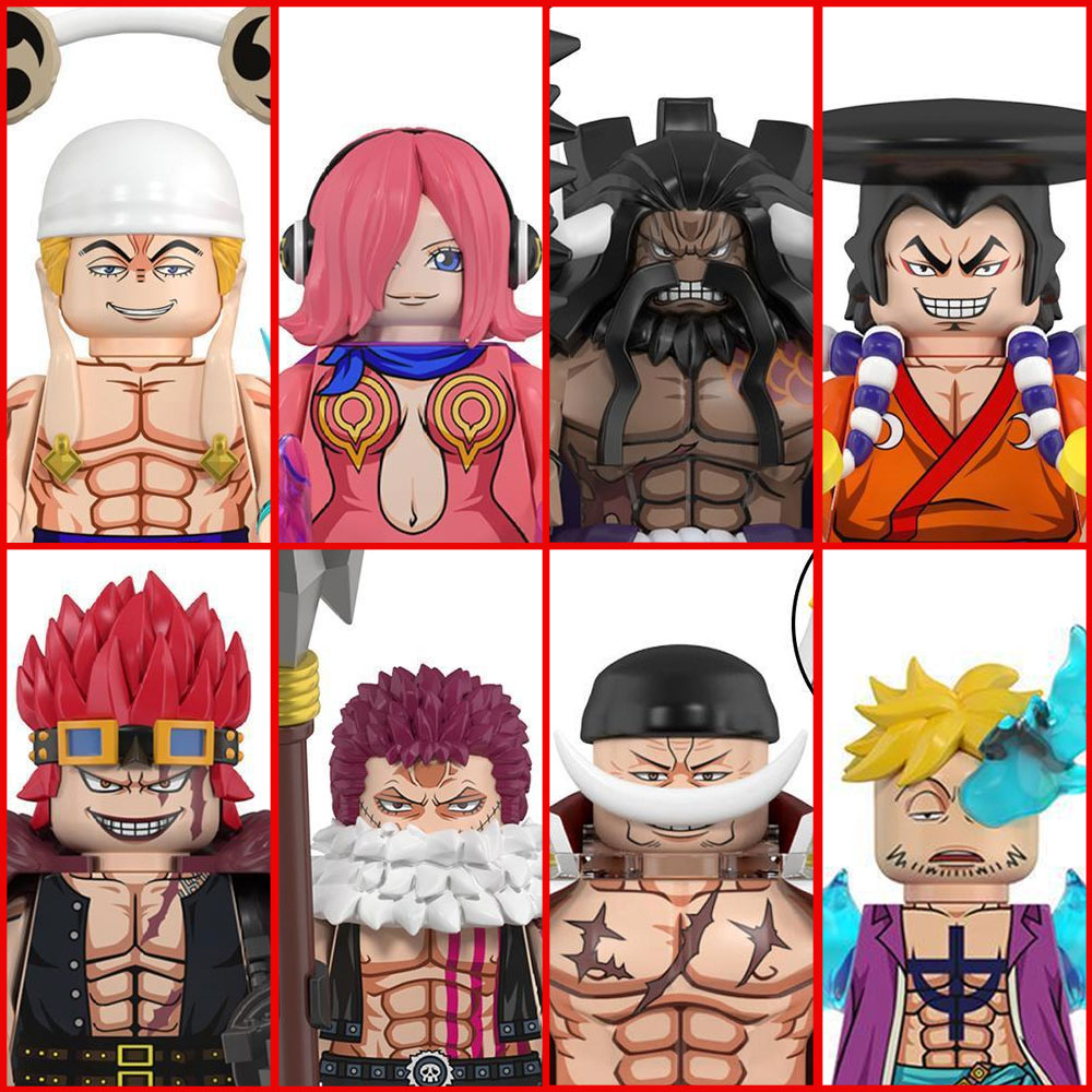 Lego Building Blocks - One Piece Building Block Minifigures 8Pcs