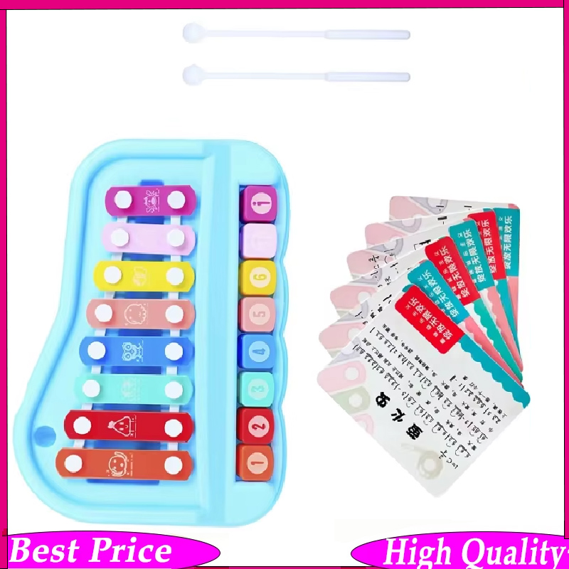 8 Tone Hand Percussion Instrum - Kids Toys Xylophone ulasan dan harga