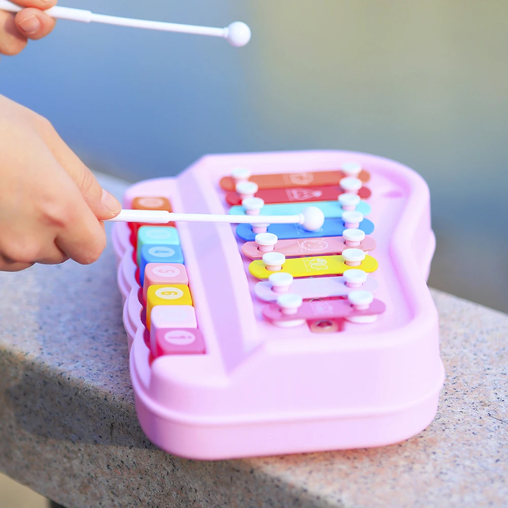 8 Tone Hand Percussion Instrum - Kids Toys Xylophone ulasan dan harga