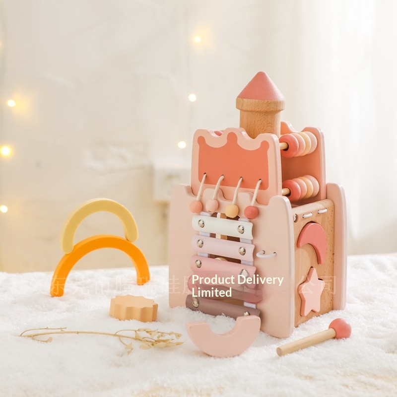 Wooden Castle 5 In 1 Activity  - Kids Toys Xylophone ulasan dan harga