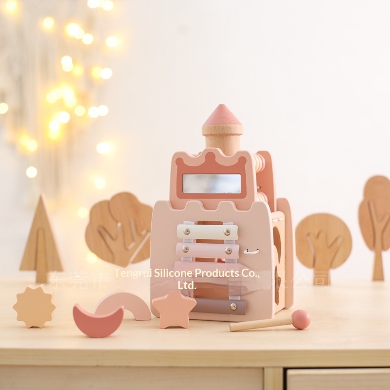 Wooden Castle 5 In 1 Activity  - Kids Toys Xylophone ulasan dan harga