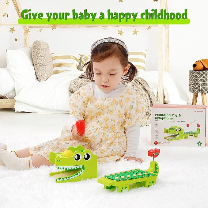 Montessori Wooden Crocodile Xy - Kids Toys Xylophone ulasan dan harga