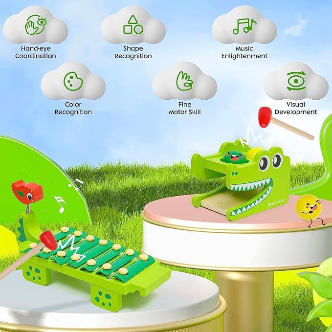 Montessori Wooden Crocodile Xy - Kids Toys Xylophone ulasan dan harga