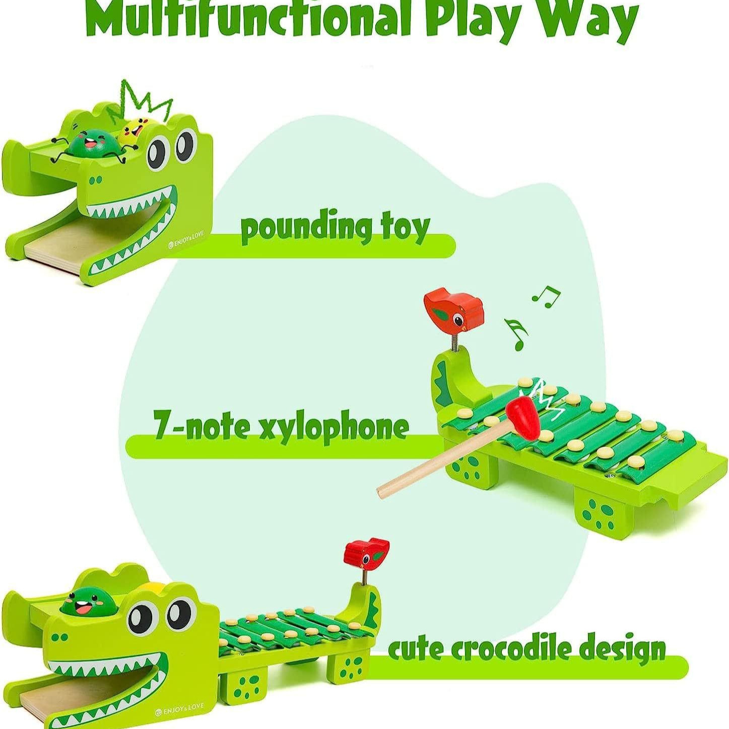 Montessori Wooden Crocodile Xy - Kids Toys Xylophone ulasan dan harga