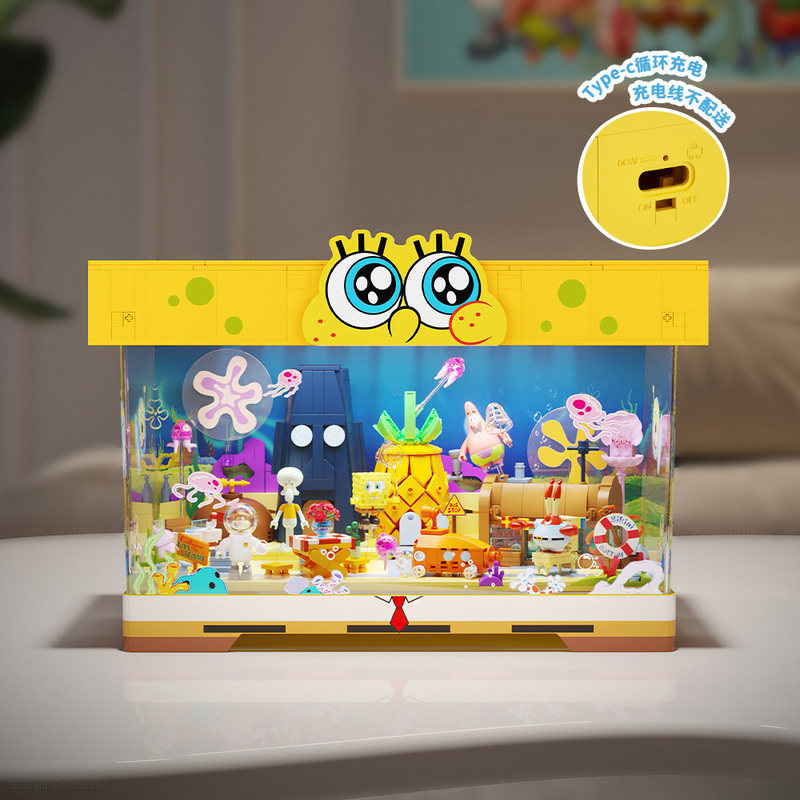 Areax Spongebob Bikini Bottom  - Lego Building Blocks ulasan dan harga