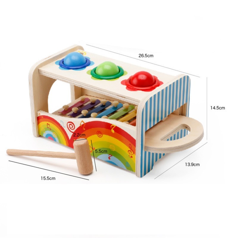 Pound & Tap Bench with Slide O - Kids Toys Xylophone ulasan dan harga